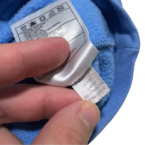 Vintage 2000s Nike Center Swoosh UNC Tarheels Hoodie Sweatshirt Adult Large - Picture 7 of 7